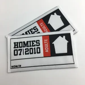 Etiqueta de ropa personalizada, diseño de etiqueta de respaldo de hierro para ropa, zapatos, Etiquetas tejidas de cualquier color, etiquetas de ropa, Etiquetas tejidas, todas las prendas - Product Image 5