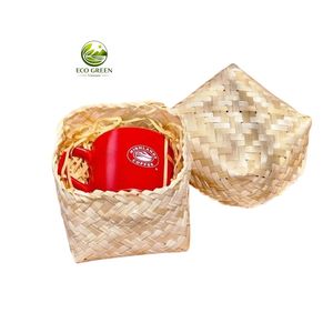 Cesta de Bambú Hecha a Mano en Vietnam con Tapa para Regalos, Organizador de Joyas, Dulces y Almacenamiento Decorativo - Product Image 5