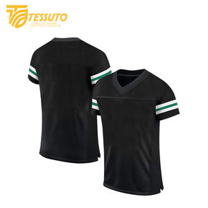Vêtements de sport imprimés partout Chemises de football classiques vintage Maillot de football personnalisé T-shirt de football à col en V pour hommes - Product Image 2