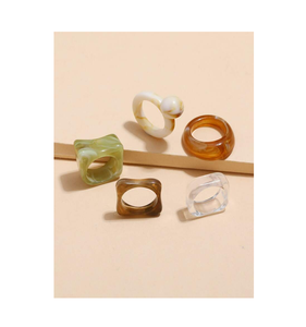 Los anillos de resina de diseño más atractivos funciones de calidad admirables ropa de fiesta con anillos de resina producto de diseño de lujo - Product Image 3