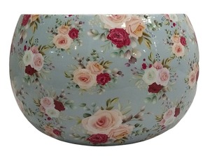 Pot de fleur en fer de forme ronde pour la maison balcon et jardin Pot de fleur jardin Patio intérieur extérieur fait à la main en vrac produit - Product Image 1