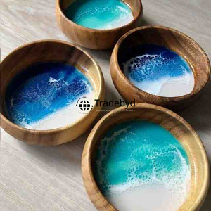 Cuenco de resina de acento de vajilla moderna de lujo hecho por Tradebyd para una cocina y Decoración elegante - Product Image 5