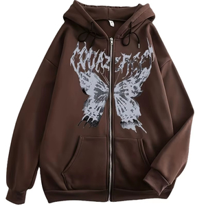 Sudadera con capucha de algodón estampado DTF Thick Fleece 430GSM Heavy Weight Oversized Custom Print Logo Sudaderas con capucha y sudaderas para hombres - Product Image 1