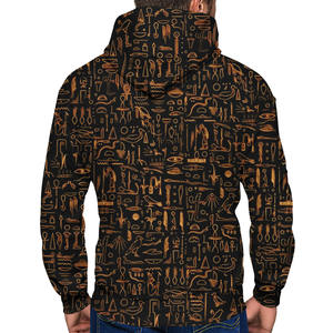 Sweat à capuche unisexe de haute qualité avec fermeture éclair, en polaire, élégant, avec surpiqûres, en polyester et coton, personnalisable avec votre propre logo, séchage rapide - Product Image 2