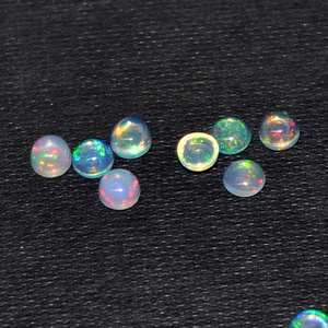 Multi Opale éthiopienne 3mm 4mm 5mm 6mm 7mm 8mm Pierre précieuse ronde Multi Flashy Cabochon fait main Taille calibrée pour la fabrication de bijoux - Product Image 3