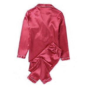 Pantalones de manga larga de seda 100% de algodón puro, conjunto informal de dos piezas, nuevo conjunto de pijama para mujer - Product Image 3