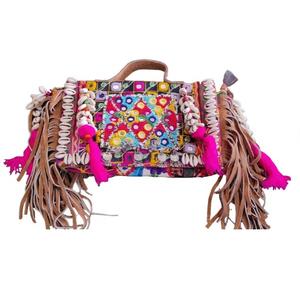 Bolso de hombro Banjara para mujer, bolso de mano bordado Vintage de lujo personalizado para mujer, bolsos de hombro de noche para compras, venta al por mayor 2023 - Product Image 4