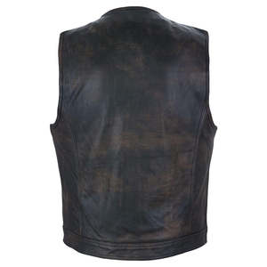 Trendy Men <b>Biker</b> <b>Leather</b> Vest | Handmade Sleeveless <b>Waistcoat</b> for Motorcycle Riding, Street Fashion & Outdoor Style - Product Image 3