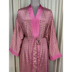 Recycled Silk Sari Women's Boho Chic Vintage <b>Beach</b> Cover Dress <b>Robe</b> for Resort Wear House Gypsy-Swimsuit Cover Ups - Product Image 1