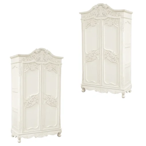 Nuevo armario de madera antiguo de moda con tallado a mano y dos puertas, producto más vendido, muebles de dormitorio, precio al por mayor - Product Image 6