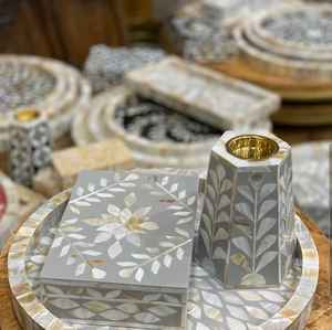 Juego de quemador de caja de bandeja con incrustaciones de madreperla de estilo industrial moderno para decoración del hogar y regalos de Ramadán para hoteles - Product Image 3