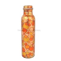 Cuivre Métal unique imprimé achat direct acheter à l'usine bouteille d'eau 3X3X10 pouces 1 litre capacité Régule la glande thyroïde