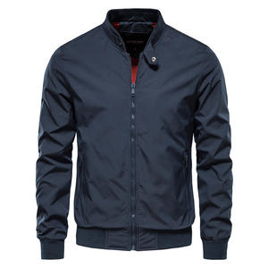 . Blouson aviateur élégant pour hommes tissu léger et respirant fermeture à glissière complète adapté à la randonnée, au voyage et à la salle de sport - Product Image 4