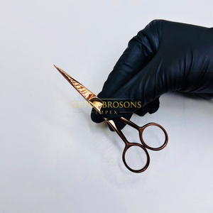 Ciseaux de coiffure professionnels en acier inoxydable couleur or rose, pour droitiers, ciseaux plats pour barbier, ciseaux à effiler pour franges, manche long 6H, 29 cm - Product Image 4