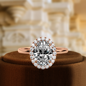 Anillo de compromiso, boda o aniversario clásico de oro amarillo de 14K con diamante ovalado de 1 quilate cultivado en laboratorio, certificado por IGI, para mujer, con engaste de puntas. - Product Image 1