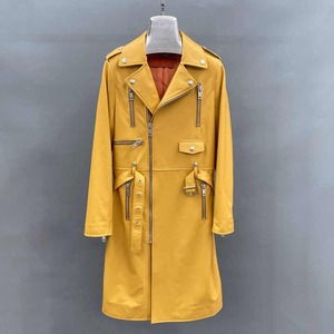 <span class=keywords><strong>Trench</strong></span> di lusso in <span class=keywords><strong>pelle</strong></span> nera per <span class=keywords><strong>donna</strong></span> stile lungo Street con cintura impermeabile primavera autunno giacca qualità fodera in pelliccia sintetica - Product Image 3