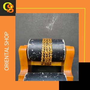 Bracelets de vente en gros avec bracelets faits à la main de forme ronde plaquée or 22CT à vendre par les exportateurs - Product Image 4