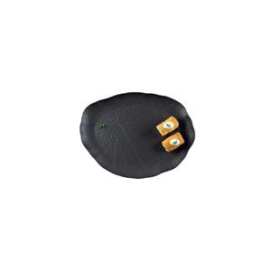 Assiette de service ovale noire Bonna 33 cm, élégante et minimaliste, en porcelaine, pour les fêtes - Product Image 5