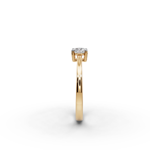 0.50 Ct Classic Solitaire Lab-Grown Yellow Diamond <b>Ring</b> 14K Fine Geometric Engagement Promise IGI Certified <b>Set</b> Yellow <b>Gold</b> - Product Image 3