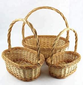 bamboo easter baskets with handle bamboo egg basket