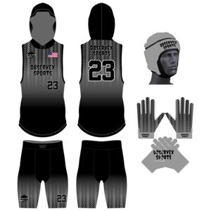 Maillots de football américain respirants personnalisés, coupe ajustée avec capuche, séchage rapide et évacuation de l'humidité pour la vitesse et le style - Product Image 5