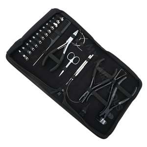 Professional Hair Extension Installation Tool Kit Micro Bead Crimper Remover <b>Tape</b>-In Pressing Tool Nonslip Crimper <b>Loop</b> <b>Hook</b> - Product Image 6