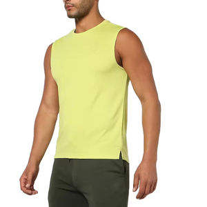 Débardeurs pour hommes 100% coton respirant, impression personnalisée de haute qualité, vêtements de sport sans manches, fabriqués par Numica Sports - Product Image 1