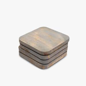 Posavasos de madera natural con corteza, kit de artesanía de madera de 4 pulgadas, posavasos de madera, posavasos para manualidades DIY, boda rústica de Navidad - Product Image 2
