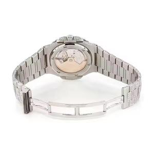 Montre Hip Hop de luxe antique avec Moissanite Diamond Bracelet en acier inoxydable entièrement glacé Affichage analogique Mouvement mécanique - Product Image 6