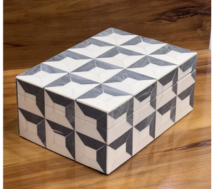 Bone Inlay Jewelry Box Antique Design Box Bone Inlay Mother of Pearl Home Decorative Box - Product Image 3