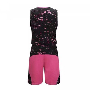 Uniformes de basket-ball pour hommes, vêtements de sport de bonne qualité, Design personnalisé, impression par Sublimation, Camouflage, uniforme de basket-ball 100% Polyester - Product Image 3