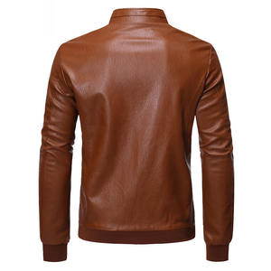 Chaqueta de Cuero de Alta Calidad para Hombre, Diseño Elegante de Invierno con Cuello Alto de Lona, Impermeable y Resistente al Viento, Novedad de 2024 - Product Image 4