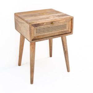 Plus espace de vie chambre Fabriqué durabilité de haute qualité assurant des meubles artisanat rotin tiroir Table d'appoint - Product Image 1