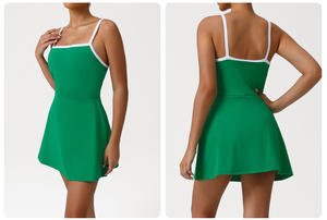 Robe de tennis à séchage rapide sur mesure pour femmes vêtements de sport de plein air respirants nom de l'équipe OEM et robe de tennis sensation nue logo avant - Product Image 3