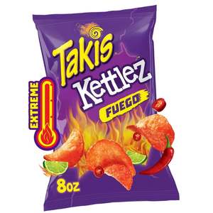 Takis Kettlez Fuego Kettle-Croustilles de pommes de terre cuites à l'arôme dur Sarrasin frit Snacks Riz Sel Riz Craquelins Blé Bouteille - Product Image 1