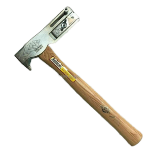 ขวานตีเหล็กสองคมสำหรับงานอุตสาหกรรม พร้อมปลอกแม่เหล็ก เหล็กกล้าคาร์บอนสูง ด้ามไม้ธรรมชาติ ใช้สำหรับงานหลังคา กิจกรรมกลางแจ้ง และการตั้งแคมป์ - Product Image 5