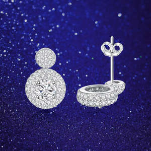 Pendientes de Moissanita de 1 Ct con Elegante Diseño de Gota - Product Image 4