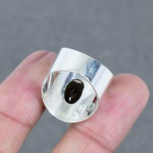 แหวนเครื่องประดับทองเหลืองชุบเงินทำด้วยมือ925พลอยบุษราคัม - Product Image 4