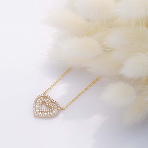 Collar con Colgante de Corazón con Circonitas, Diseño Delicado, Joyería de Plata de Ley 925 Hecha a Mano en Turquía, Venta al Por Mayor - Product Image 2