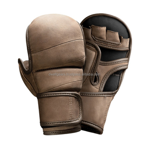 Gants de combat Premium Sanda Shooter en cuir PU, design à paume ouverte, fermeture auto-agrippante pour grappling, sparring, entraînement de boxe, fourniture OEM - Product Image 1