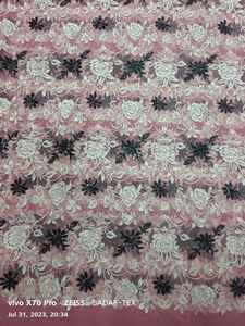 Nouvelle collection de tissu net à broder en coton pour mariage et fête disponible au prix de gros depuis l'Inde - Product Image 2