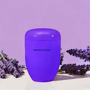 Urna Funeraria Metálica Europea de Alta Calidad en Color Morado Brillante para Cenizas, Color Personalizado, Precio Bajo, Recuerdo Decorativo para Funerales - Product Image 3