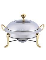 Plat à chafing en acier inoxydable de haute qualité avec finition polie miroir pour les configurations de buffet professionnelles