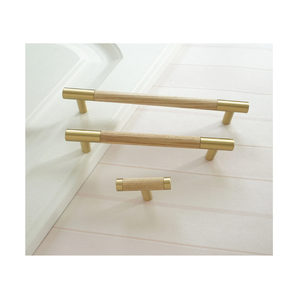 Poignée de porte en bois et ensemble de serrure de porte de salon de chambre à coucher poignées de porte en bois en laiton avec échantillon gratuit de produit de vente - Product Image 3