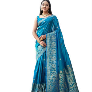 Nuevo Lounching tradicional precio al por mayor saris de seda suave saris de seda de alta calidad al por mayor Sari personalizado - Product Image 1