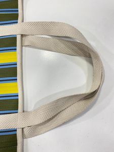 Sac à fermeture éclair en nylon à rayures personnalisées poignées de sangle en coton broderie rembourrée biodégradable recyclable fabriquée en Inde pour masque Blush) - Product Image 2