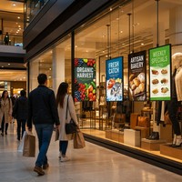 Écran d'affichage LED haute luminosité P2.5 P2.6 P2.9 P3, signalisation numérique, affichage en vitrine intérieure pour supermarché