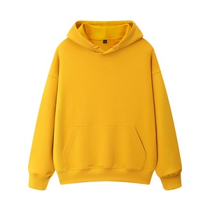 Vente en gros de sweat à capuche matelassé unisexe personnalisé, style pull-over, en polyester/coton, à épaules tombantes, motif uni, coupe classique - Product Image 5