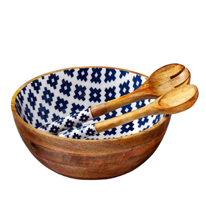 Bol de service avec cuillères pour vaisselle meilleur prix brillant couleur marron bol en bois ustensiles de cuisine stockage des aliments - Product Image 4