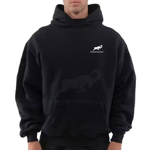 Sudadera con Capucha Holgada de Corte Cuadrado y Hombros Caídos para Hombre, Sudadera Informal de Estilo Urbano para Uso Diario - Product Image 1